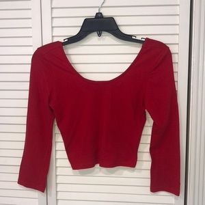 Red crop top